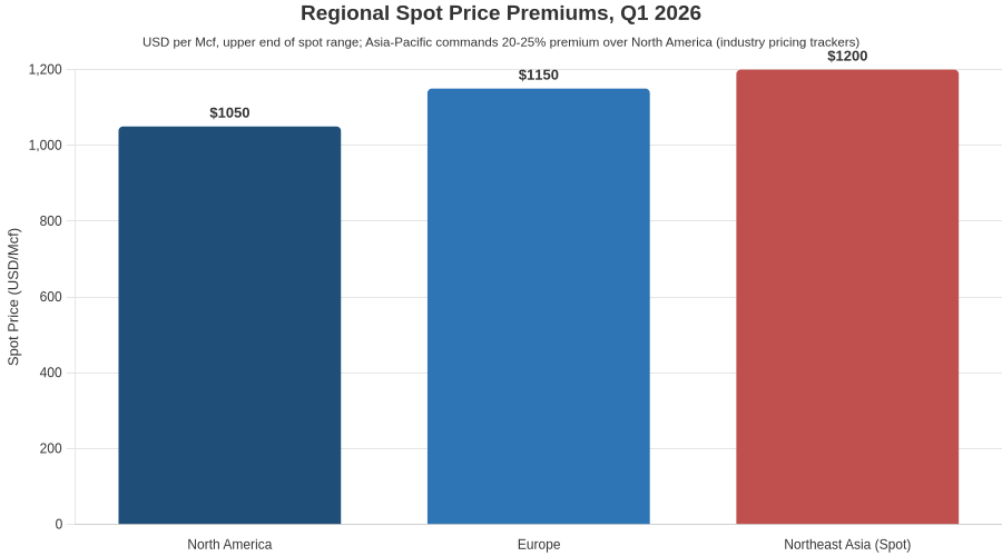 Regional spot price premiums